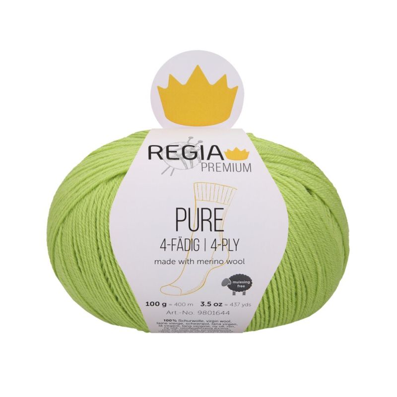 

Пряжа Regia Pure Premium,9801644 00073, lime лайм, зеленый, 00073 lime (лайм) зеленый