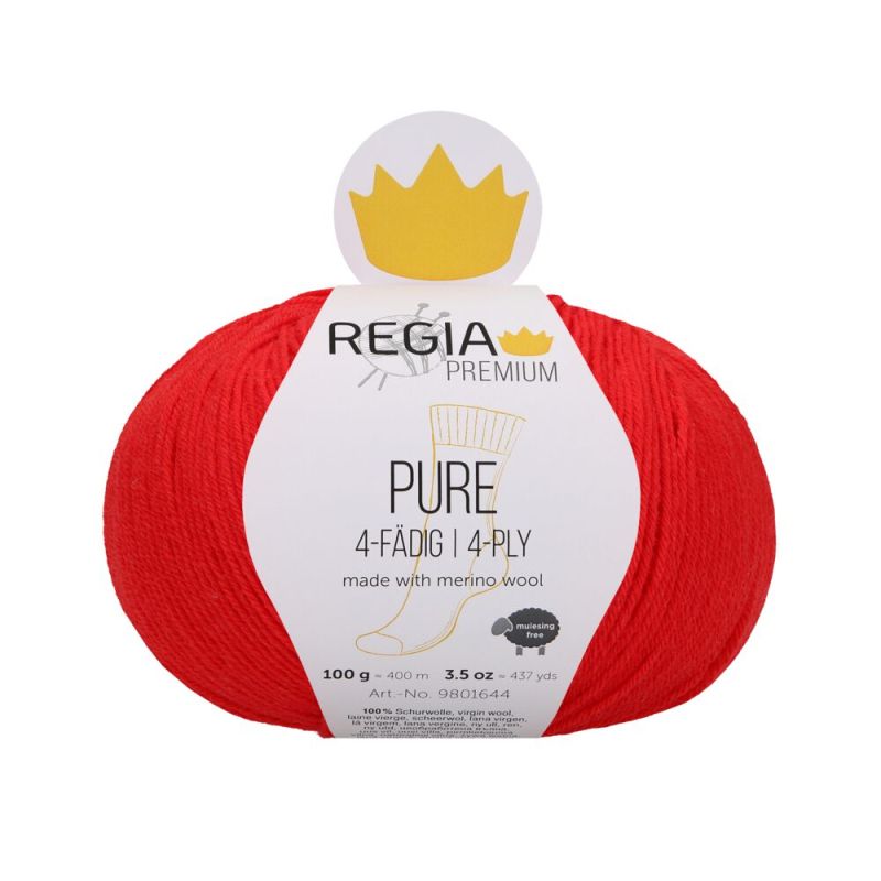 Пряжа Regia Pure Premium9801644 00030 lipstick помада красный 1448₽