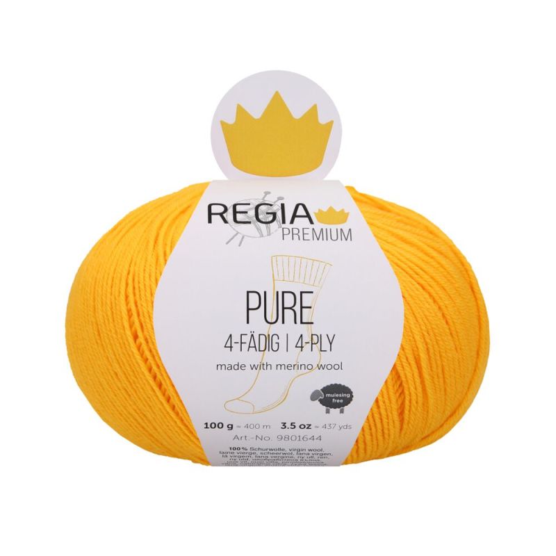 Пряжа Regia Pure Premium9801644 00020 sunflower подсолнечник желтый 1448₽