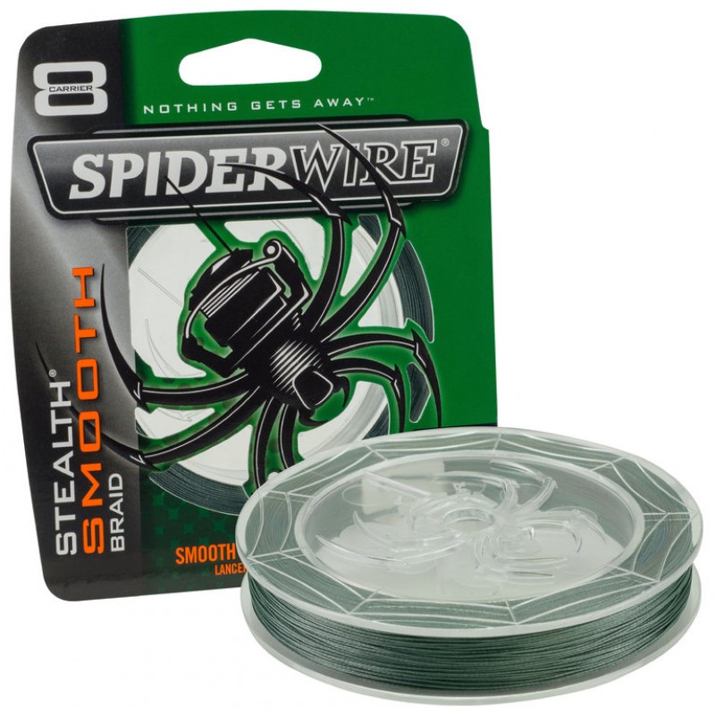 Шнур плетеный SPIDERWIRE Х8 Braid Stealth Smooth 150м темнозеленый 0,07мм 6,0кг