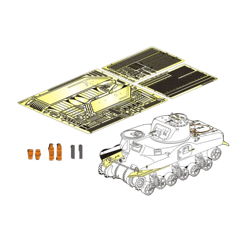 

Фототравление Voyager Model 1/35 для M3A1 Lee Takom PE35715, Однотонный