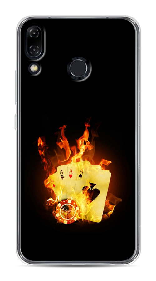 

Чехол Awog на Asus Zenfone 5 ZE620KL "Горящие карты", Черный;оранжевый, 43350-9