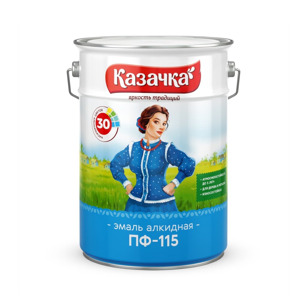 

Эмаль Казачка, ПФ-115 Пром, бирюза, 6 кг
