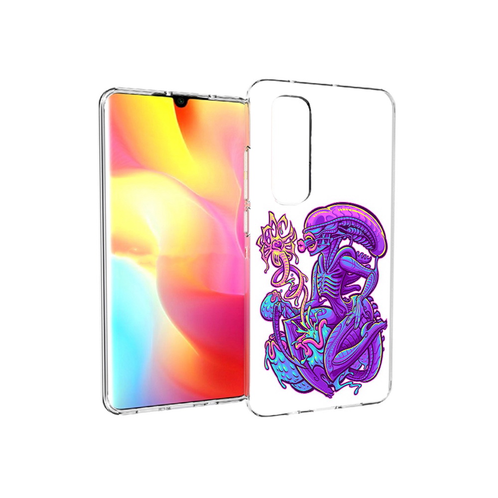 

Чехол MyPads Tocco для Xiaomi Mi Note 10 Lite чужой фиолетовый цвет (PT149714.254.693), Прозрачный, Tocco