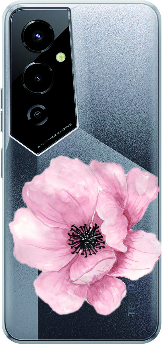 

Чехол на Tecno Pova 4 Pro с 3D принтом "Pink Flower" прозрачный, Прозрачный;белый, 158095