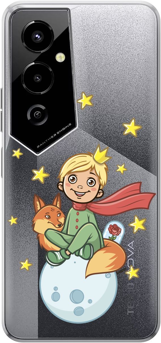 

Чехол на Tecno Pova 4 Pro с 3D принтом "Little Prince" прозрачный, Прозрачный;бежевый, 158095
