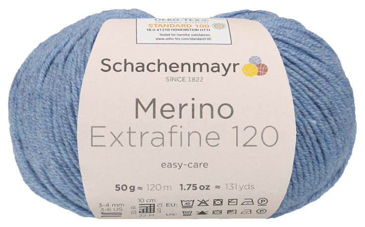 фото Пряжа schachenmayr 9807552 merino extrafine 120 (00156, wolke meliert)