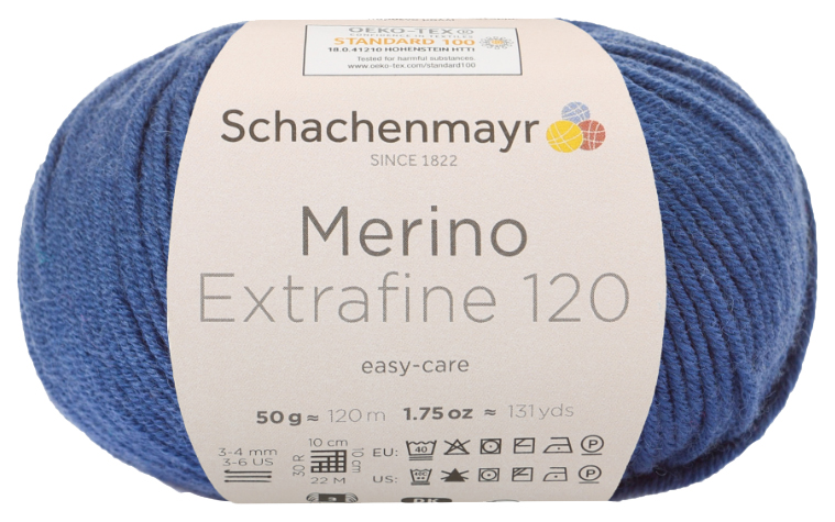 фото Пряжа schachenmayr 9807552 merino extrafine 120 (00155, navy)