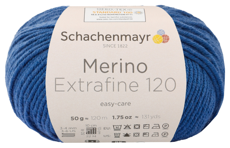 фото Пряжа schachenmayr 9807552 merino extrafine 120 (00154, jeans)