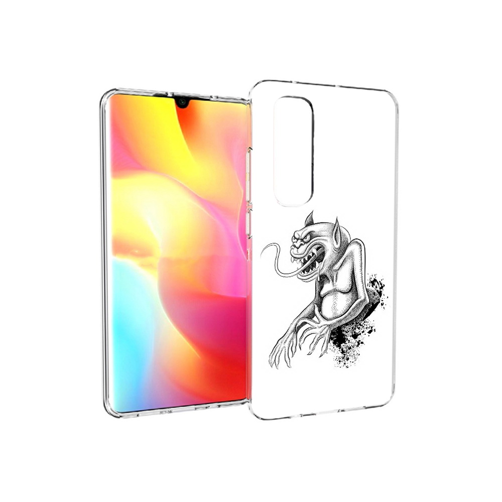 

Чехол MyPads Tocco для Xiaomi Mi Note 10 Lite чорт (PT149714.254.692), Прозрачный, Tocco