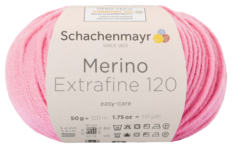 

Пряжа Schachenmayr 9807552 Merino Extrafine 120 (00136, teerose), Розовый, Merino Extrafine 120