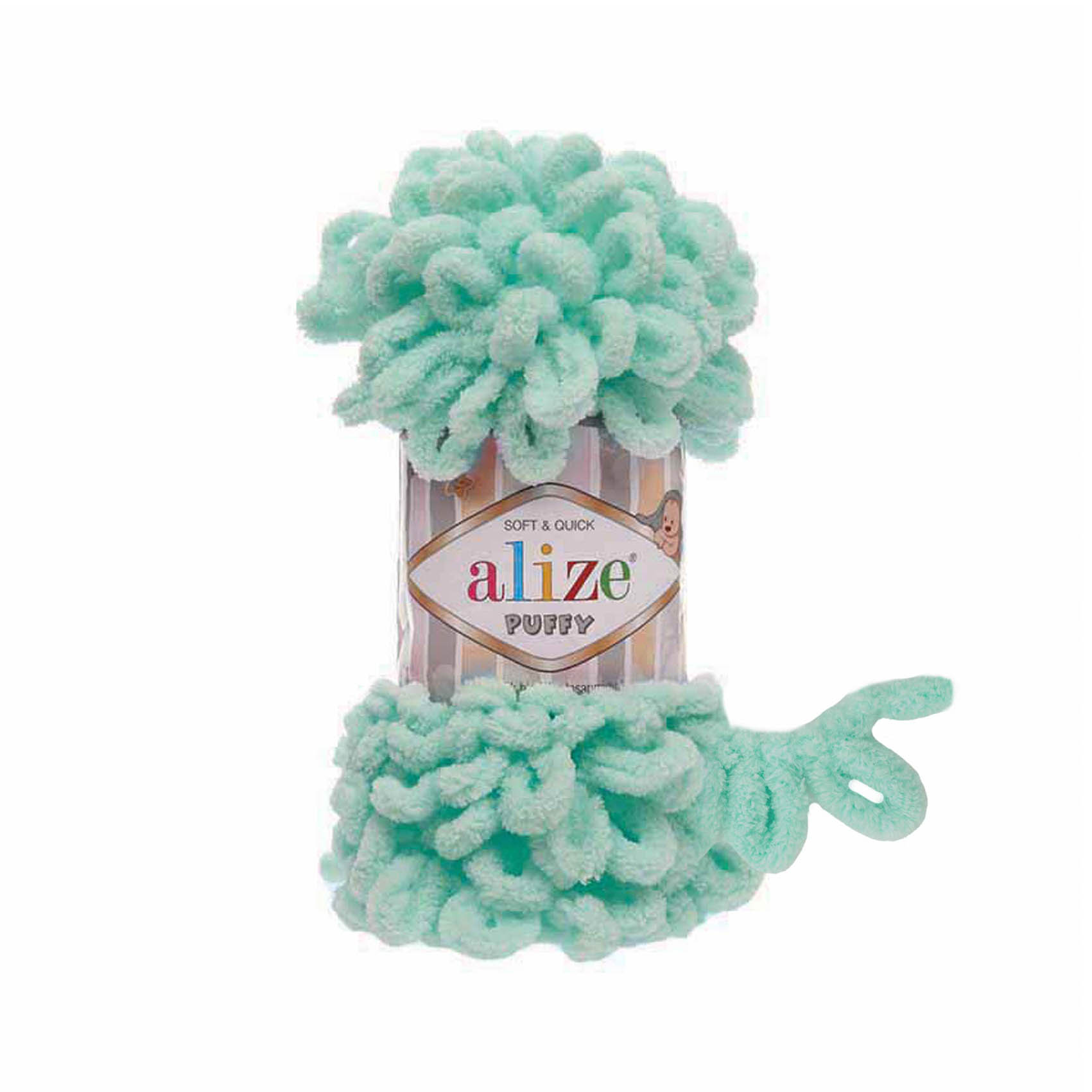 

Пряжа Alize Puffy 100% микрополиэстер 9 м/100 гр 19 Зеленая бирюза, 5 мотков, Бирюзовый, Puffy NL01