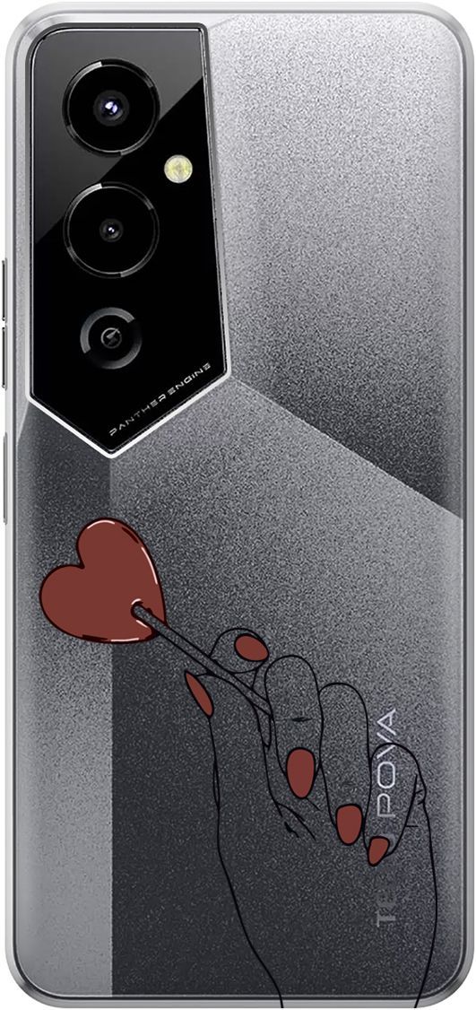 

Чехол на Tecno Pova 4 Pro с 3D принтом "Heartbreaker" прозрачный, Прозрачный;красный, 158093