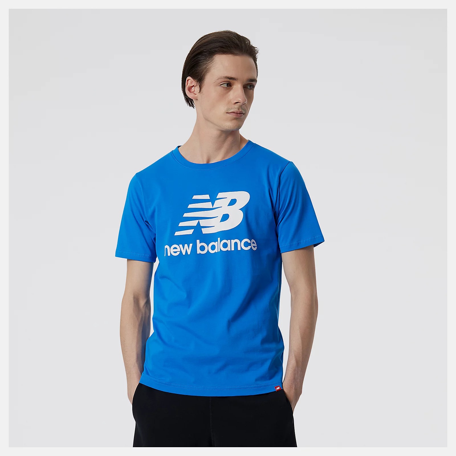 фото Футболка мужская new balance mt01575-sbu синяя xl