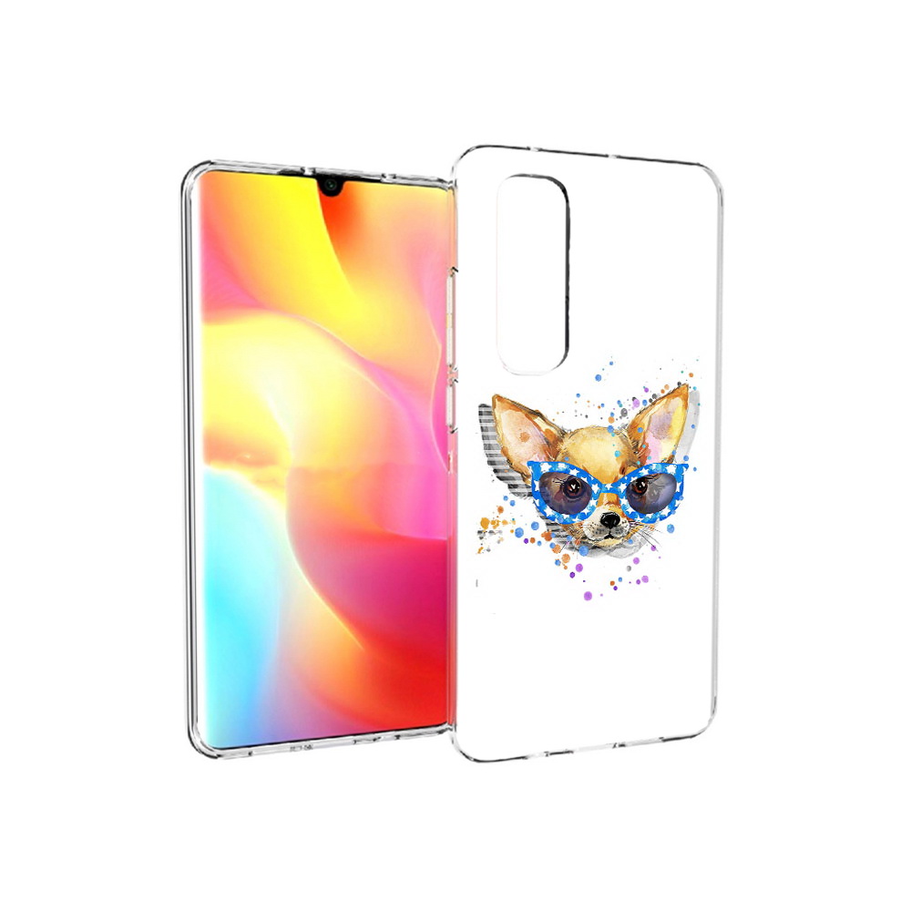 

Чехол MyPads Tocco для Xiaomi Mi Note 10 Lite чихуа-хуа в очках (PT149714.254.691), Прозрачный, Tocco