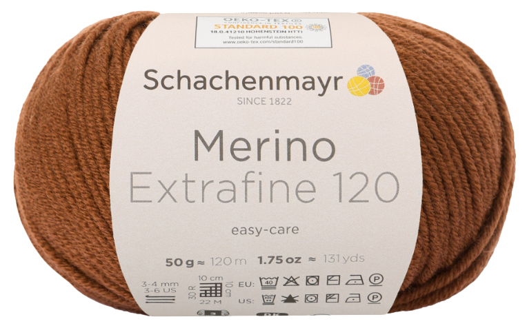 фото Пряжа schachenmayr 9807552 merino extrafine 120 (00111, schoko)