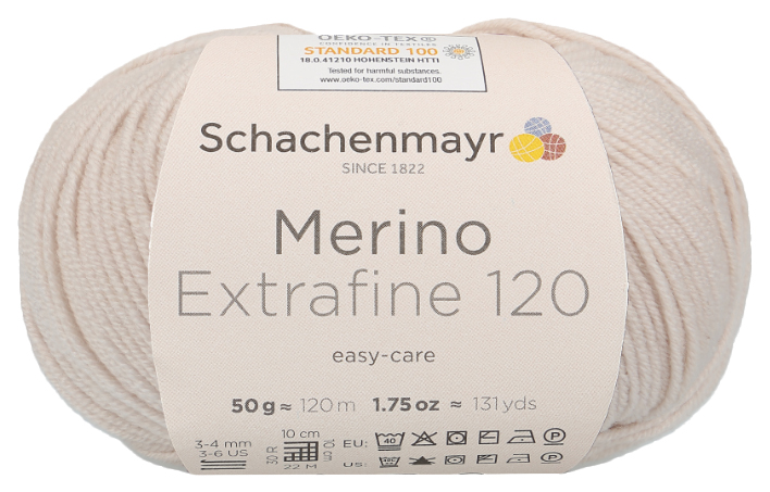 фото Пряжа schachenmayr 9807552 merino extrafine 120 (00103, leinen)