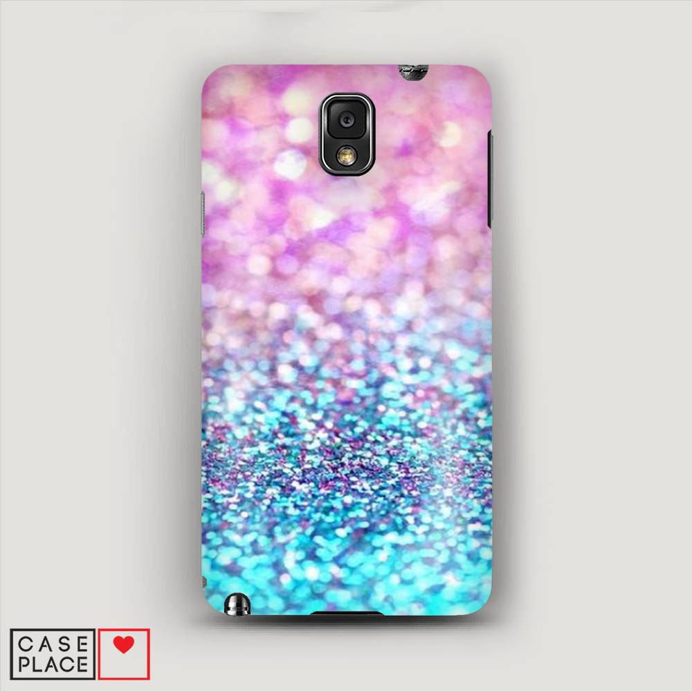 

Чехол Awog "Розово-голубые глиттеры рисунок" для Samsung Galaxy Note 3