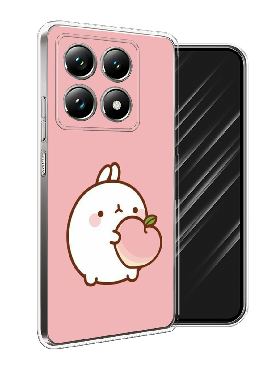 

Чехол Awog на Xiaomi 14T Pro "Кролик с персиком", Розовый;бежевый, 323450-1