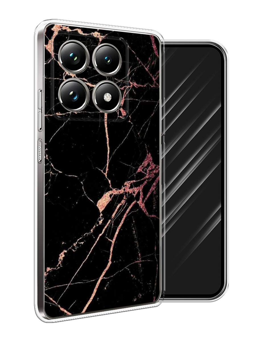 

Чехол Awog на Xiaomi 14T Pro "Мрамор розовое золото", Черный;розовый, 323450-1