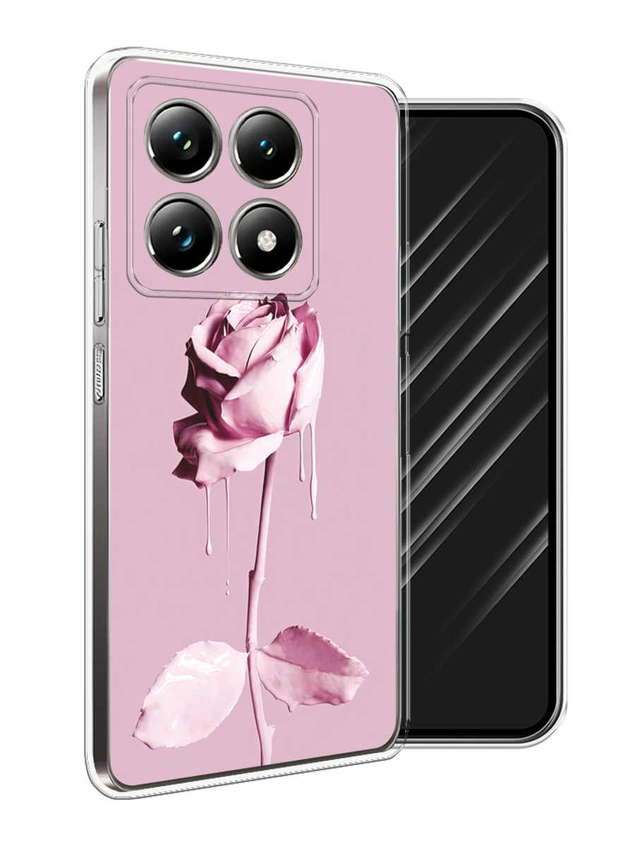 

Чехол Awog на Xiaomi 14T Pro "Роза в краске", Белый;розовый, 323450-1