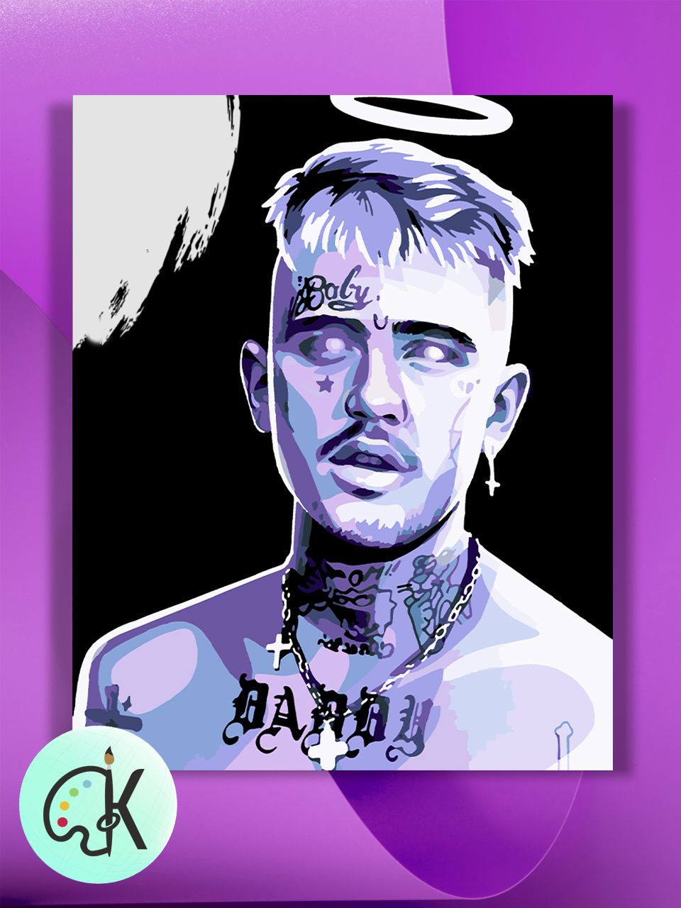 

Картина по номерам на холсте Культура Цвета Lil Peep, 30 х 40 см, Lil Peep