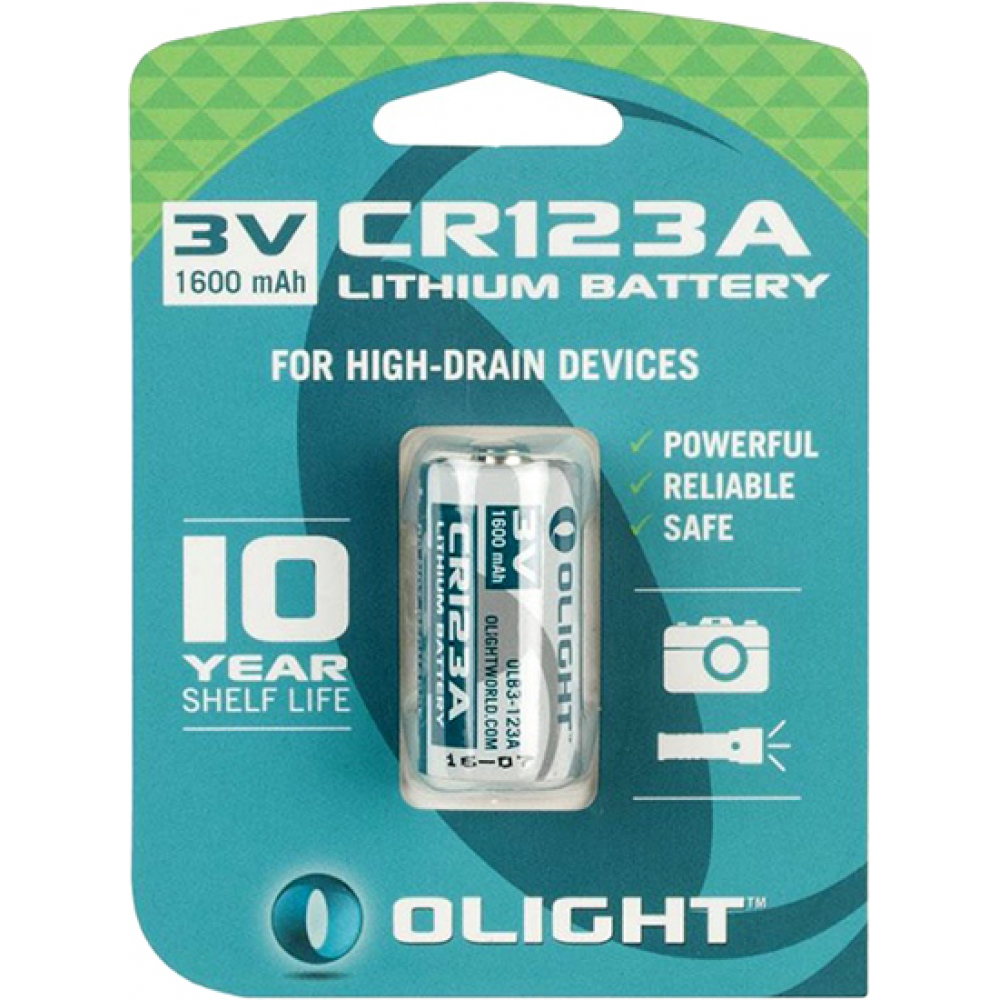 Батарейка Olight CR123А литиевая батарея olight cr123а 3 0v 1600 mah
