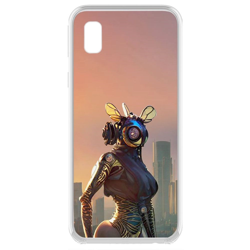 

Чехол-накладка Krutoff Clear Case Женщина-киберпчела для Samsung Galaxy A01 Core (A013)