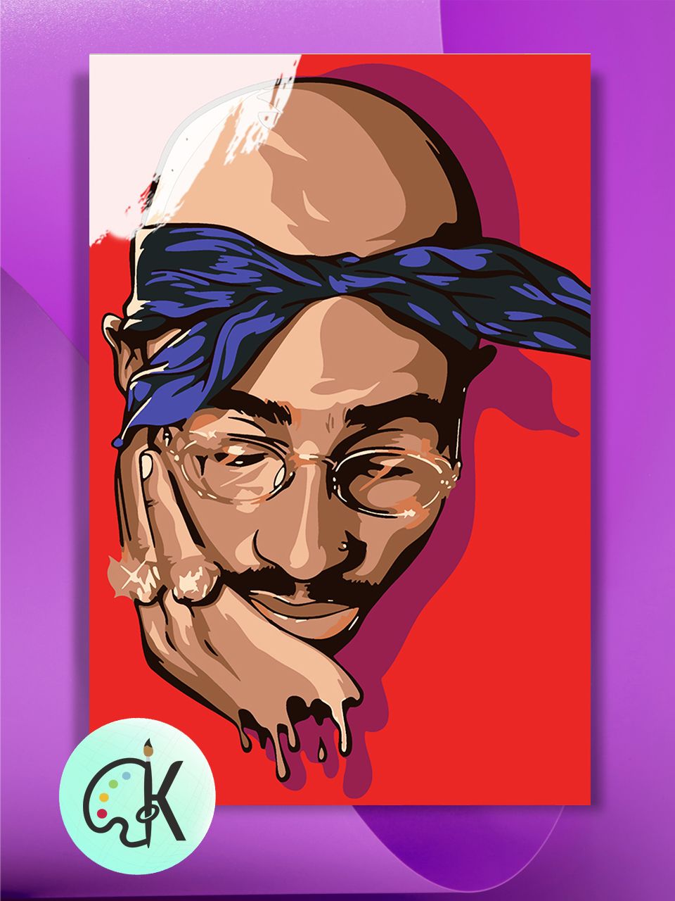 

Картина по номерам на холсте Культура Цвета 2Pac Арт, 40 х 60 см, 2Pac Арт