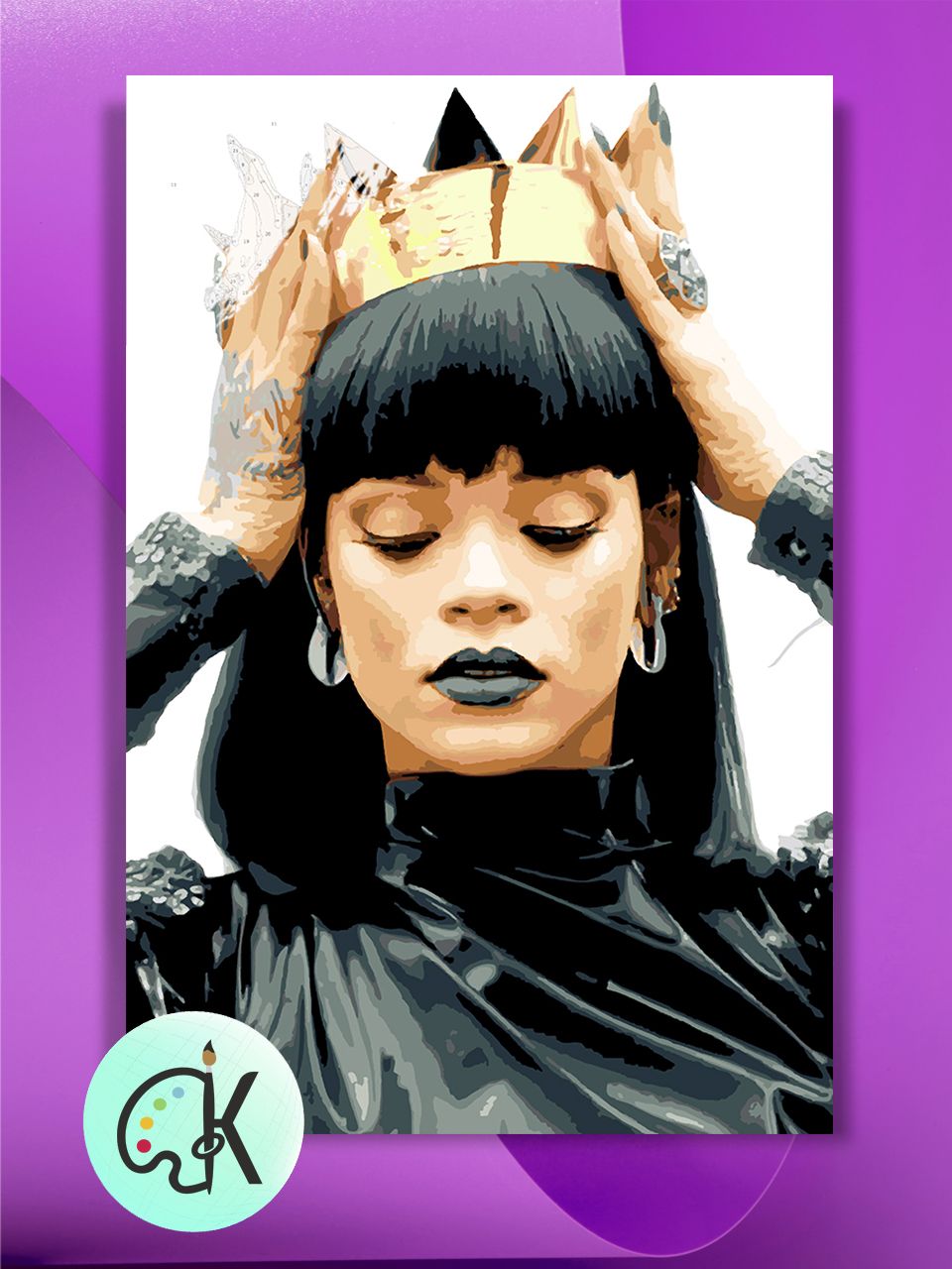 

Картина по номерам на холсте Культура Цвета Rihanna, 40 х 50 см, Rihanna