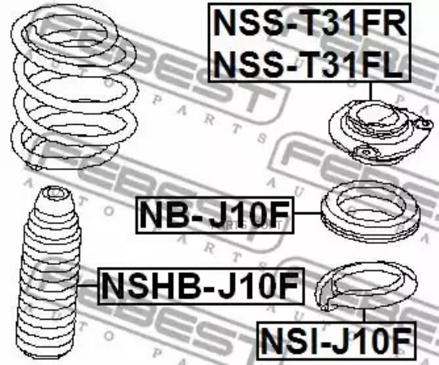 

Опора амортизатора Febest NSST31FR