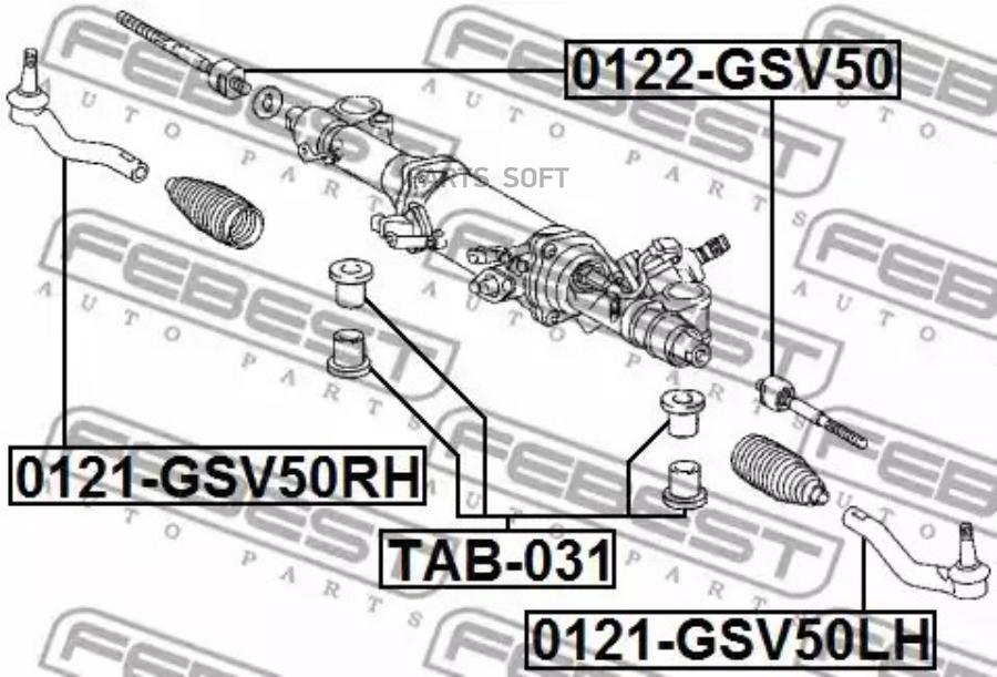 

Рулевой наконечник Febest 0121GSV50RH