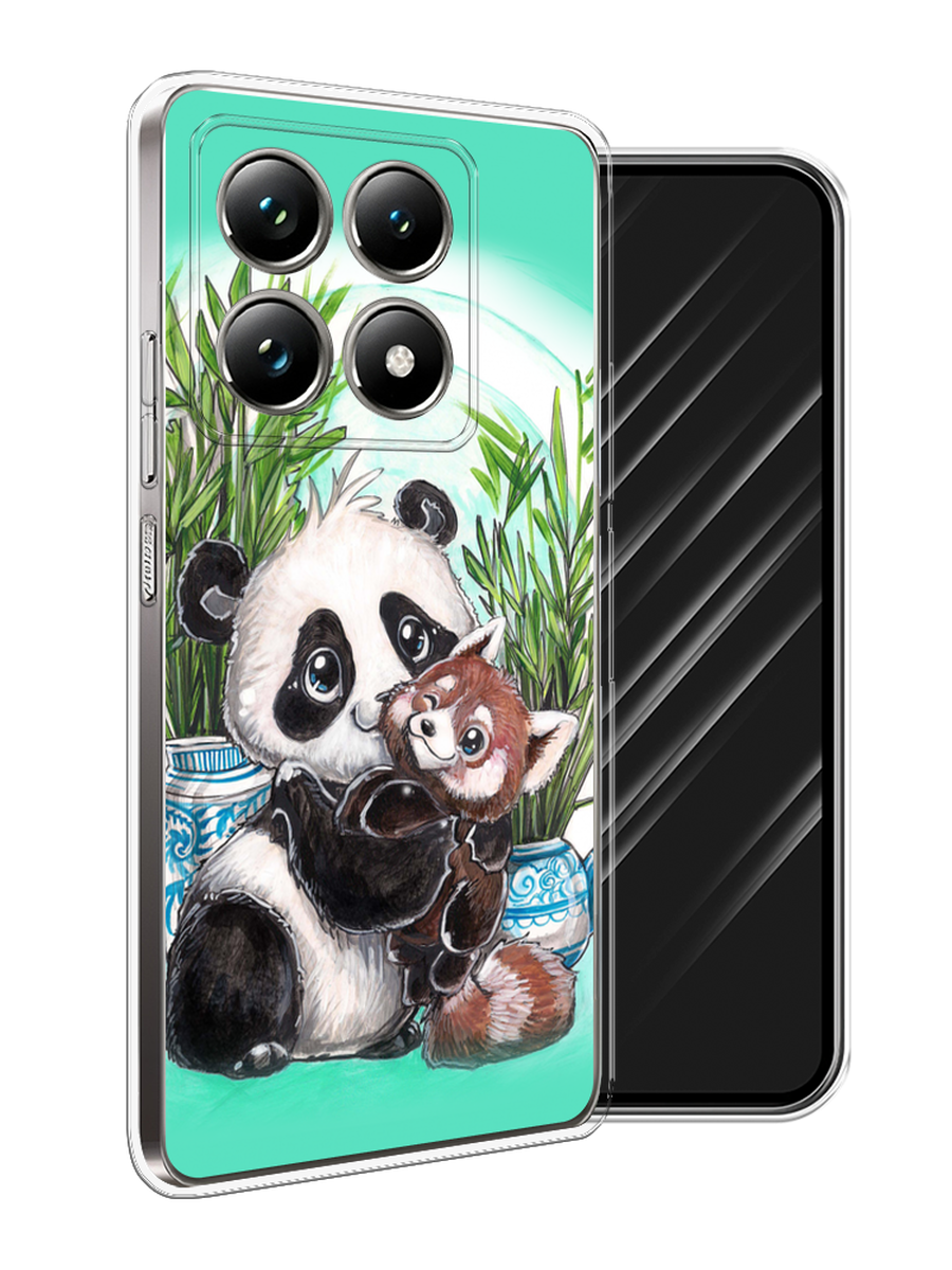 

Чехол Awog на Xiaomi 14T Pro "Друзья зверята", Бирюзовый;белый;черный, 323450-1