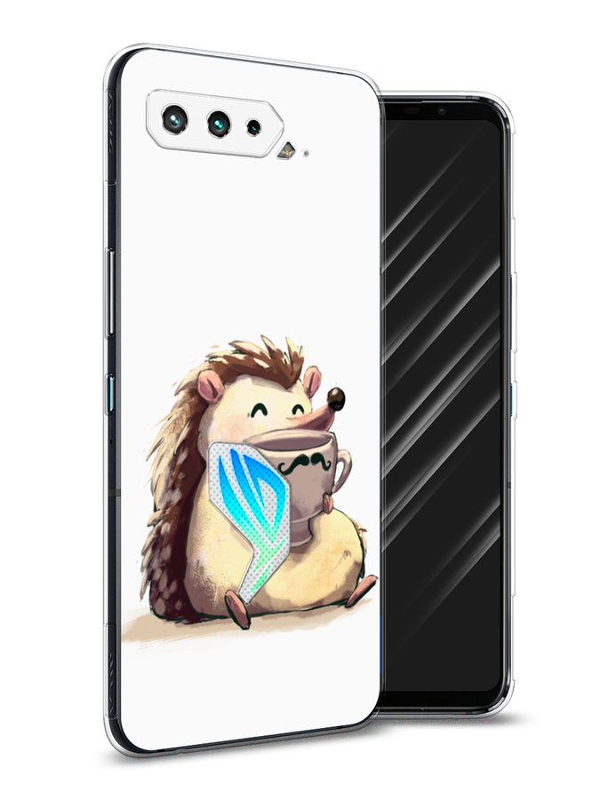 

Чехол Awog на Asus ROG Phone 5 "Еж кофеман", Белый;коричневый;бежевый, 44250-10