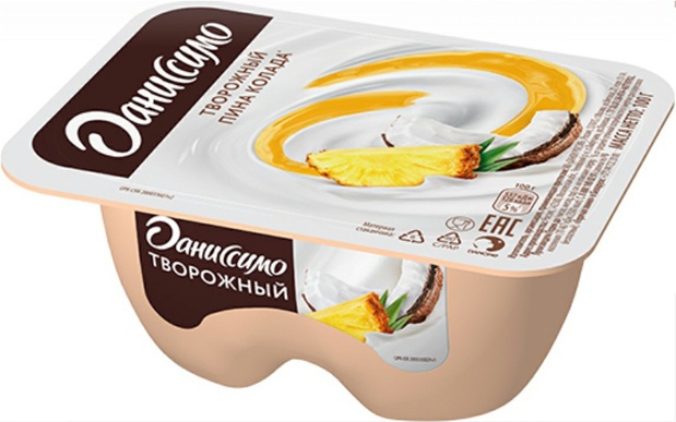 

Продукт творожный Danone Даниссимо пина-колада БЗМЖ 5,6% 100 г