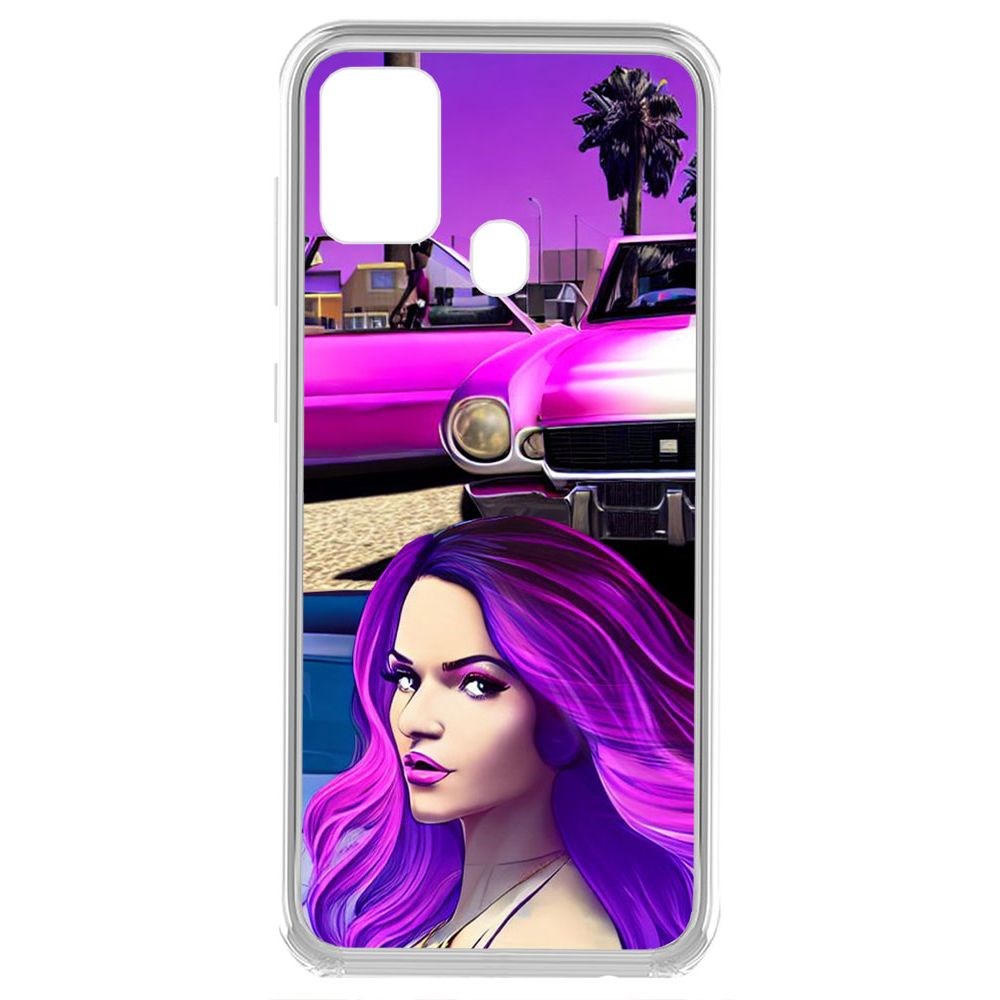 

Чехол-накладка Krutoff Clear Case Жизнь в розовом для Samsung Galaxy A21s (A217), Прозрачный