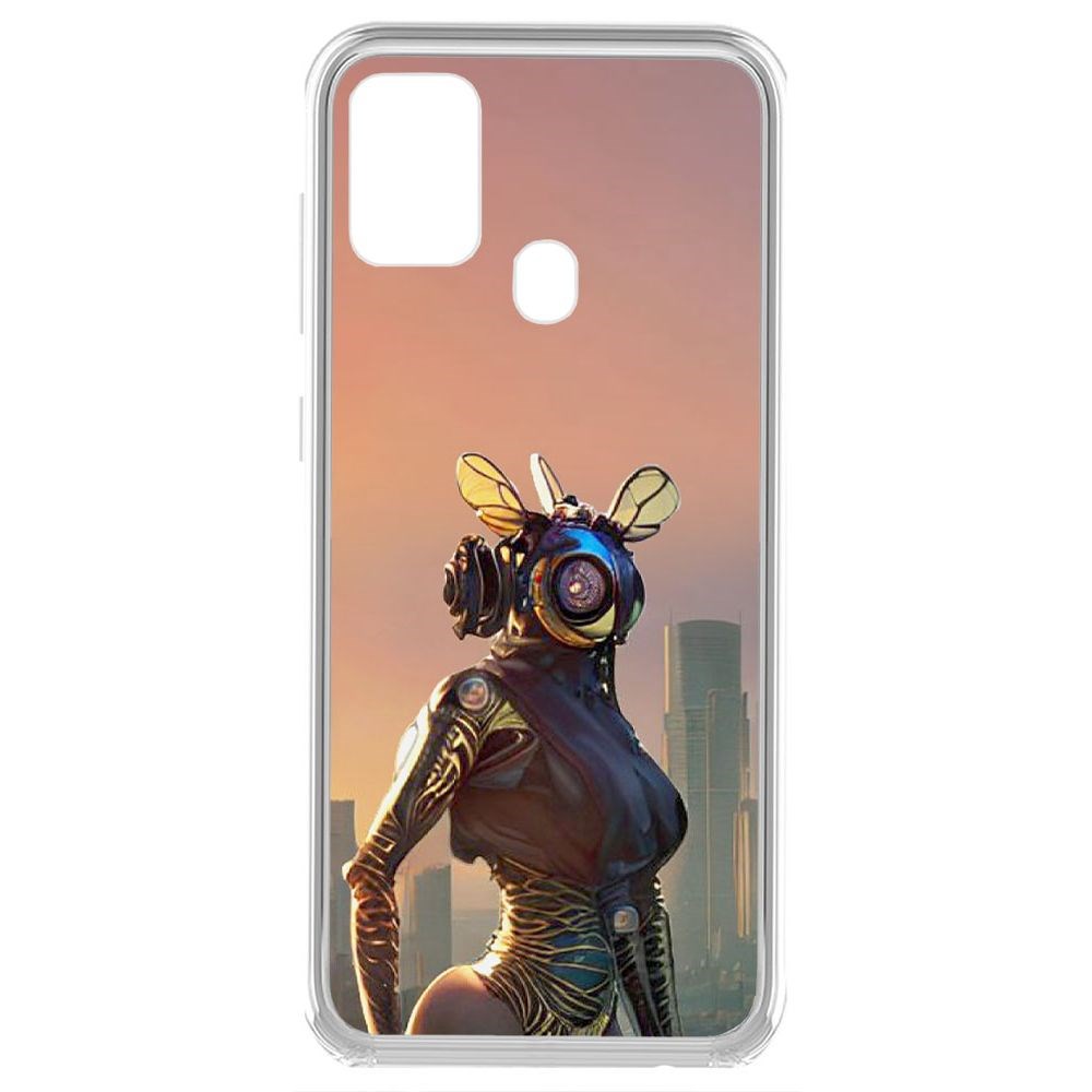 

Чехол-накладка Krutoff Clear Case Женщина-киберпчела для Samsung Galaxy A21s (A217)