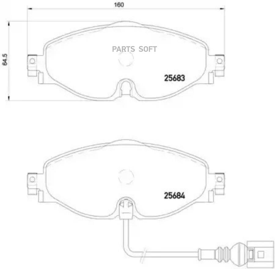 

Тормозные колодки brembo передние для Audi A3/Volkswage Golf 7 2012- p85126