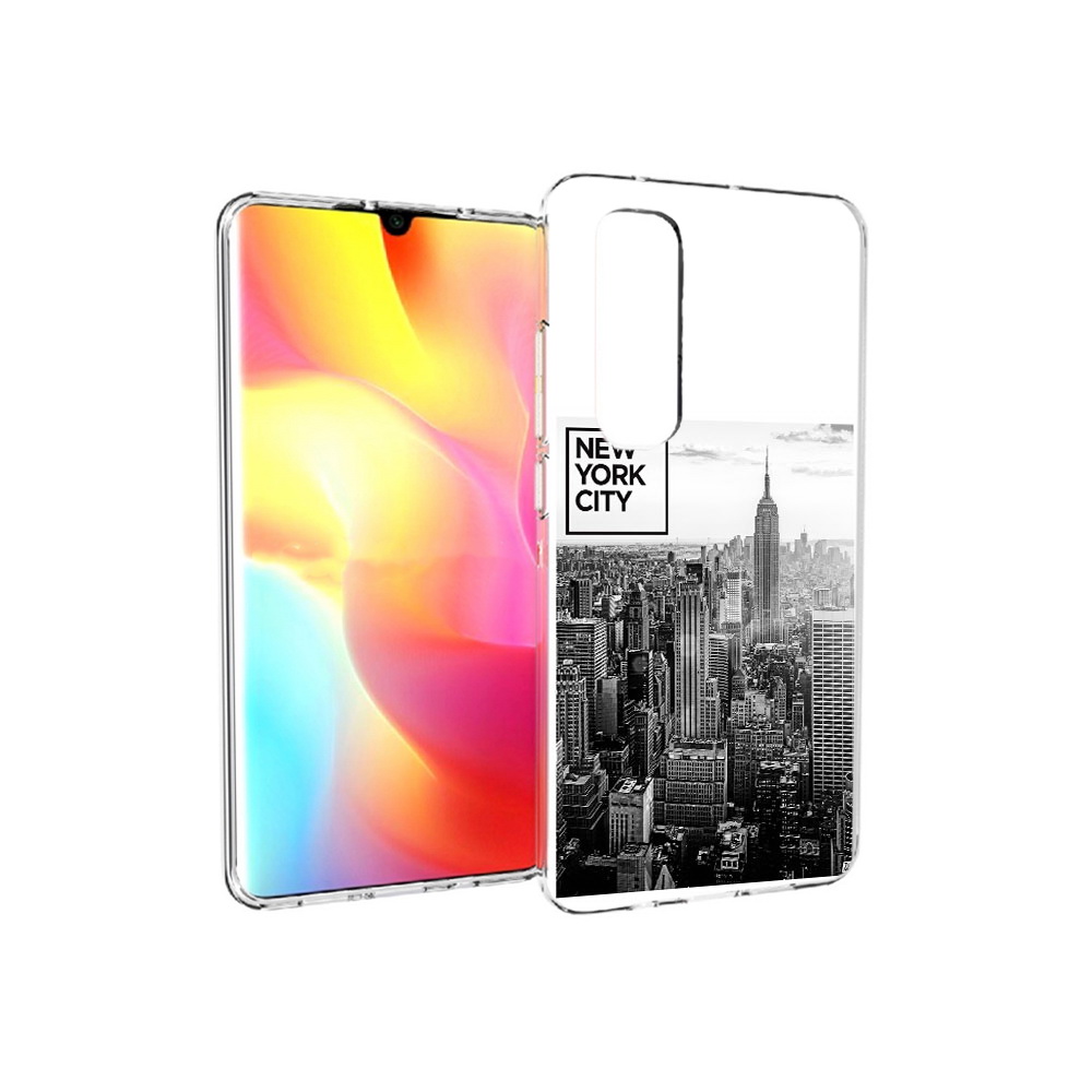 

Чехол MyPads Tocco для Xiaomi Mi Note 10 Lite черно белый ньюерк (PT149714.254.686), Прозрачный, Tocco