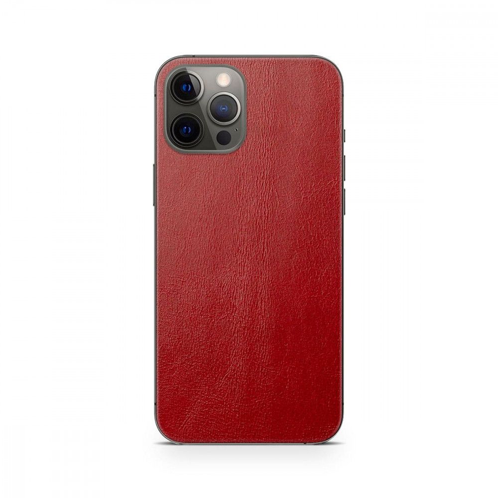 Наклейка Glueskin из натуральной кожи Just Red для Apple iPhone 14 Pro Max