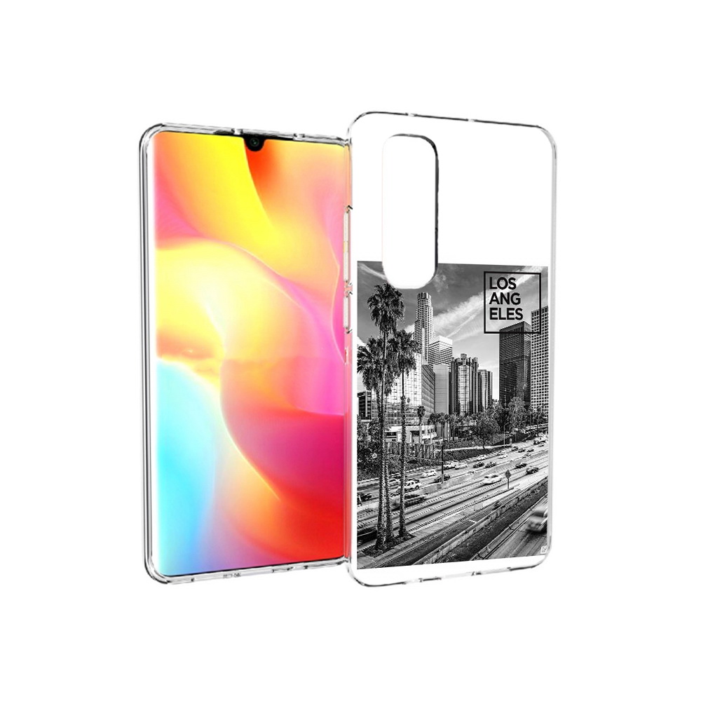 

Чехол MyPads Tocco для Xiaomi Mi Note 10 Lite черно белый лос анджелес (PT149714.254.685), Прозрачный, Tocco