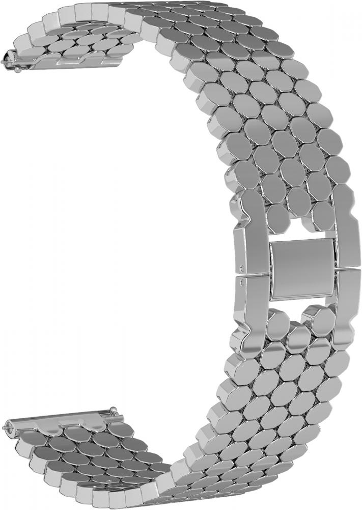

Ремешок металлический GSMIN Snake 22 мм (Серебристый), Ремешок металлический GSMIN Snake 22 мм