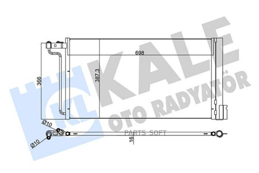 

Радиатор кондиционера Ford C-MAX II/Focus III/Focus III Turnier 10>19 KALE 345220