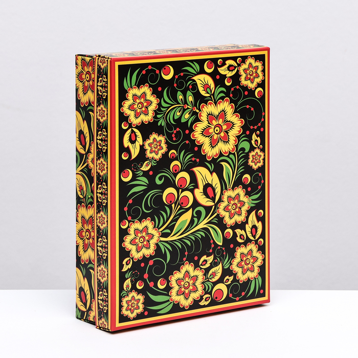 

Коробка картонная без окна Хохлома, 21 х 15 х 7 см (5 шт.), Разноцветный