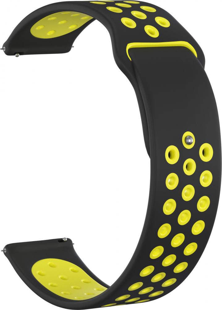 

Ремешок силиконовый GSMIN Sport Edition 22 мм (Черно-желтый), Ремешок силиконовый GSMIN Sport Edition 22 мм