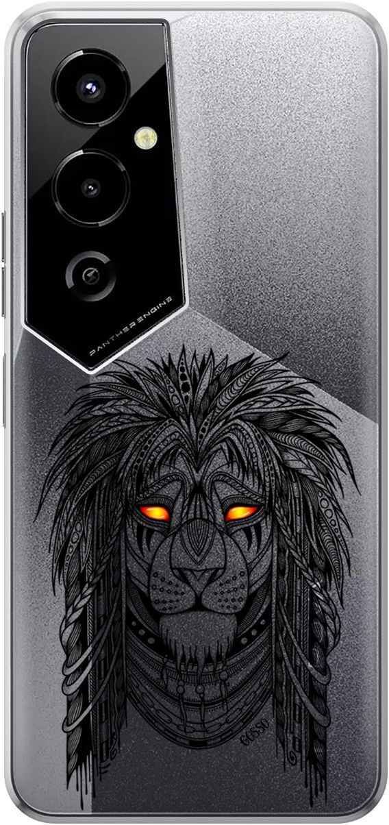 

Чехол на Tecno Pova 4 Pro с 3D принтом "Grand Leo" прозрачный, Прозрачный;красный, 158093