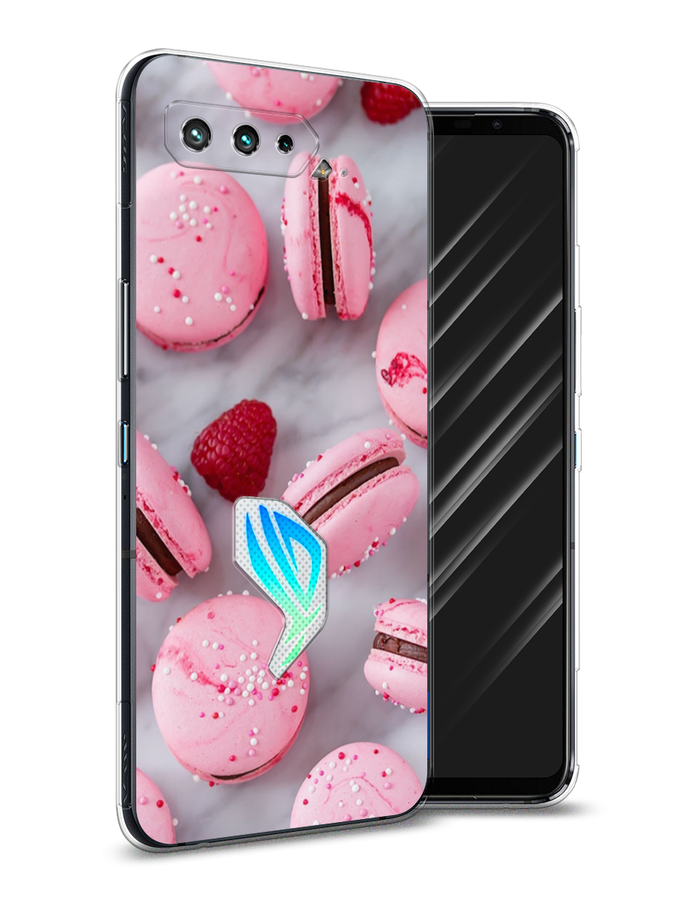 

Чехол Awog на Asus ROG Phone 5 "Макарони с малиной", Серый;розовый, 44250-10