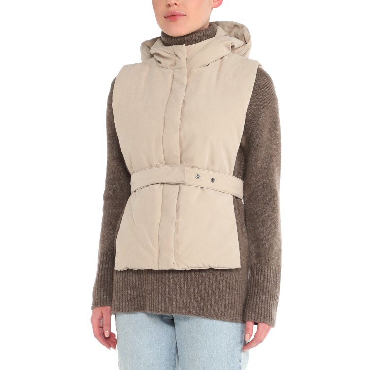 

Утепленный жилет женский Maison David MLYCAP-3 бежевый M, MLYCAP-3