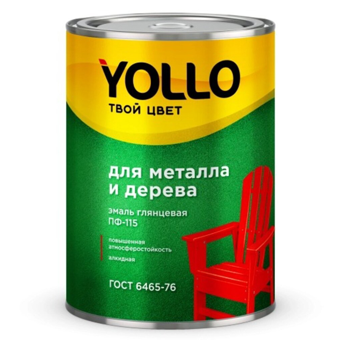 Эмаль YOLLO, ПФ-115, красн, 0,9 кг