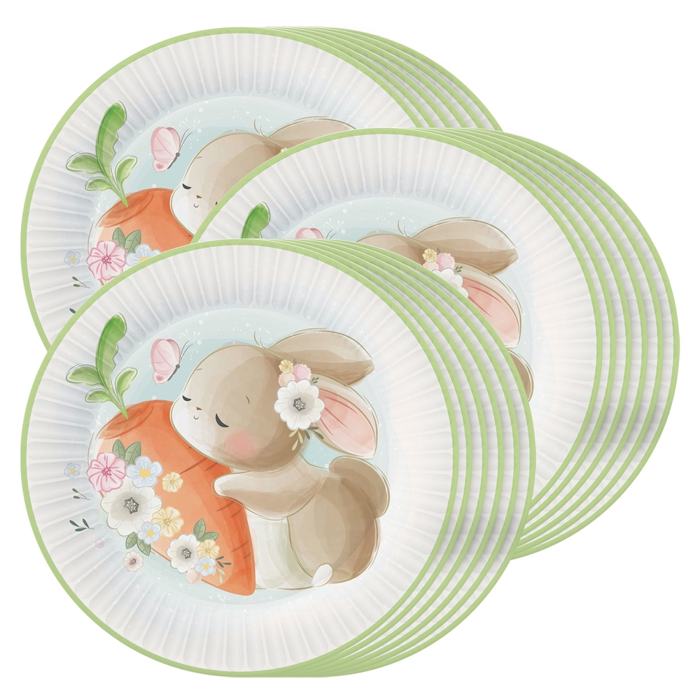 Набор одноразовых тарелок ND Play Милые кролики 230 мм 18 шт